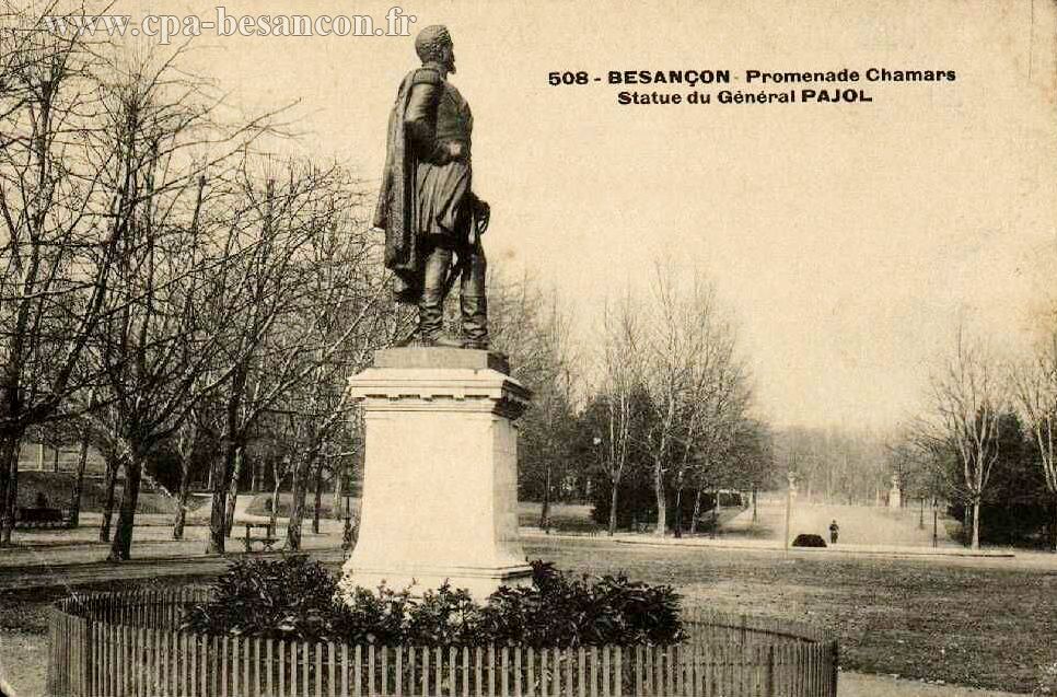 508 - BESANÇON - Promenade Chamars - Statue du Général PAJOL